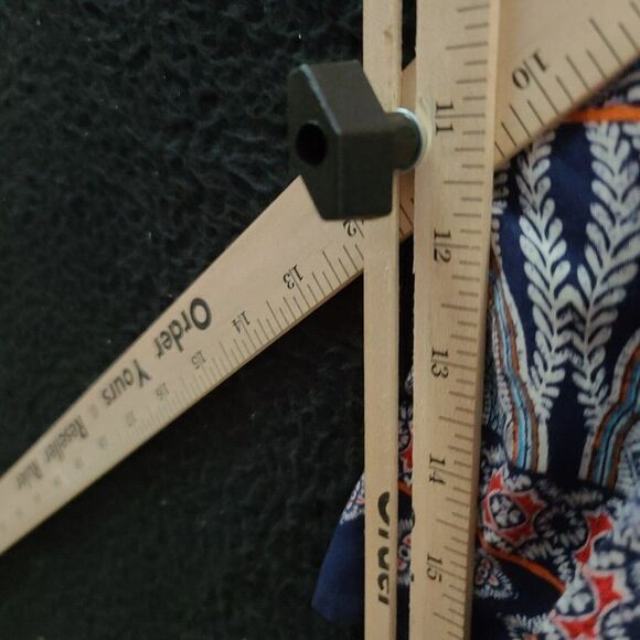 Red Camel Womens Blouse Multi-Color Size Large 100% Rayon Long Sleeve Lace - Picture 5 of 12